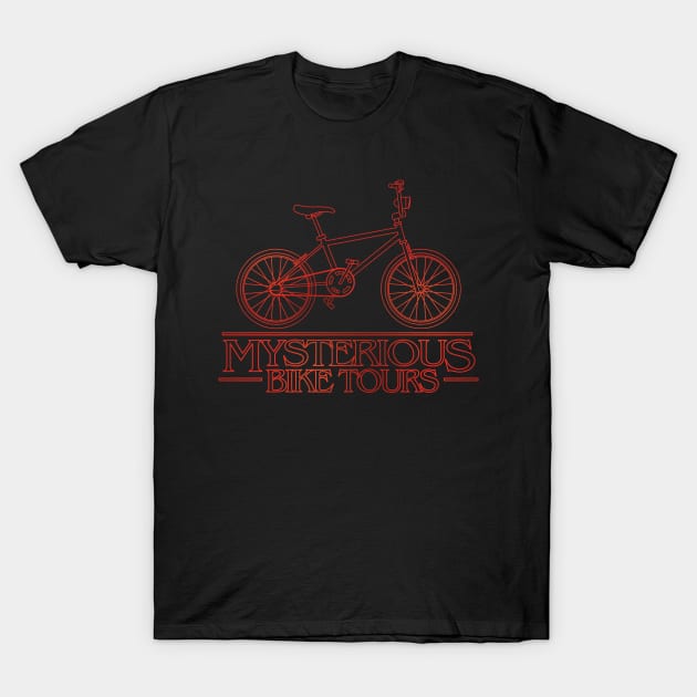 Mysterious Bike Tours T-Shirt by DoodleDojo